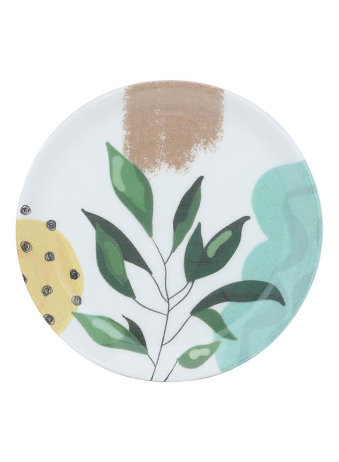 Alsaif Porcelain Serving Plate 10 Cm Olive Branch Pattern White - Image 1