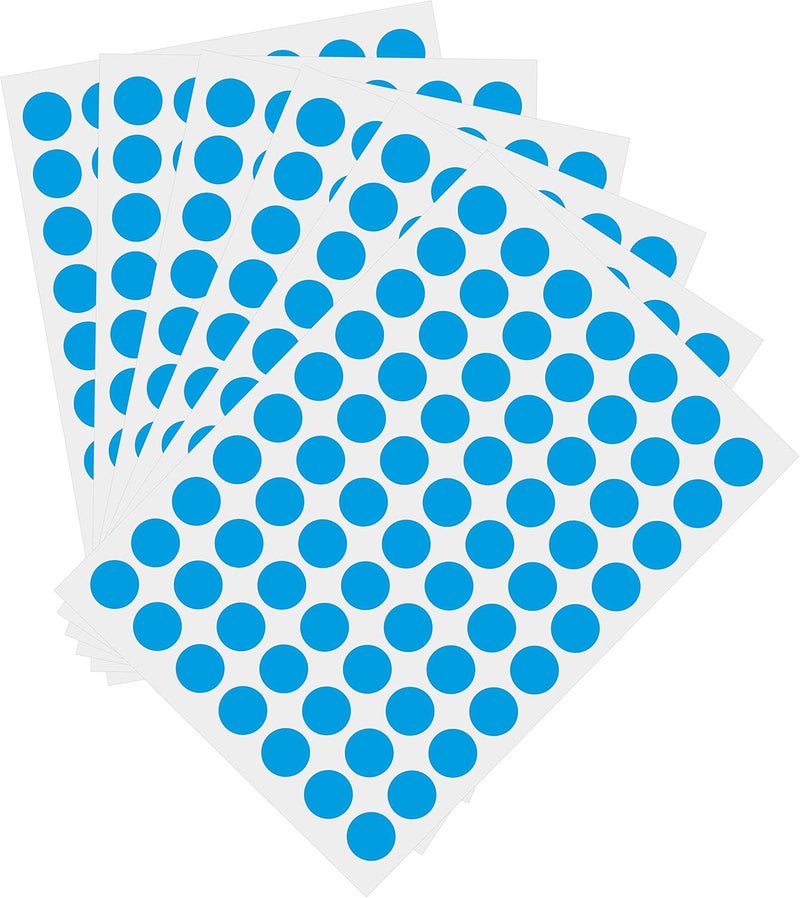 PARLAIM 1050 PCS 3/4 Inch Round Color-Code Dot Stickers, Color Coded Circle Stickers for Classroom, Office (Blue) - Image 1