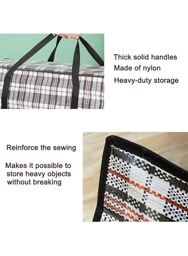 DUNISO 3-Pack Moving Bags, Sturdy And Durable Laundry Storage Bags, Foldable Large Capacity Woven Bags, Reusable, Suitable For Moving, Blankets, Clothes, Groceries, Etc., 78 * 55 * 25 Cm. - Image 2