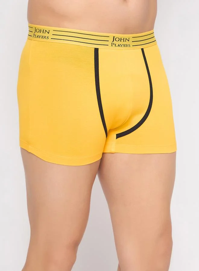 John Players John Player Pack of 2 - Solid Trunks with Striped Waistband
