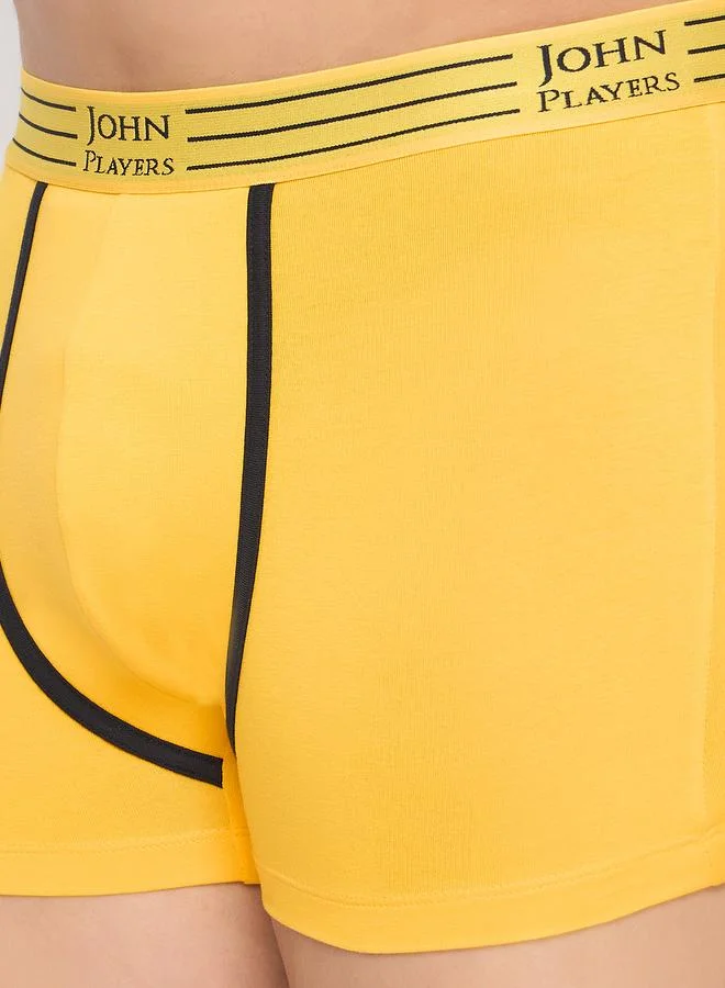 John Players John Player Pack of 2 - Solid Trunks with Striped Waistband
