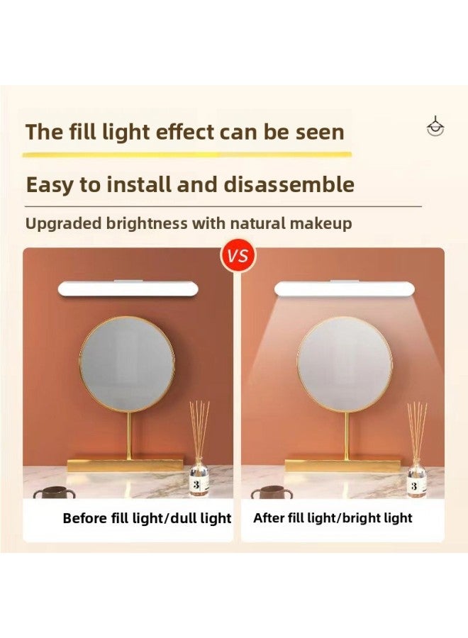 general Led Fill Light Makeup Special Makeup Dresser Wash Light Punch-free Toilet Mirror Makeup Fill Light-Specifications:Makeup Fill Light 【adjustable Angle + No Punching Installation】 - 32cm Remote Contro - Image 4