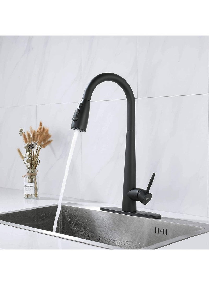 AROAQ 3 Modes Kitchen Sink Faucet Single Handle Kitchen Faucets with Pull Down Sprayer Stainless Steel Faucet for Kitchen Sink - Image 5