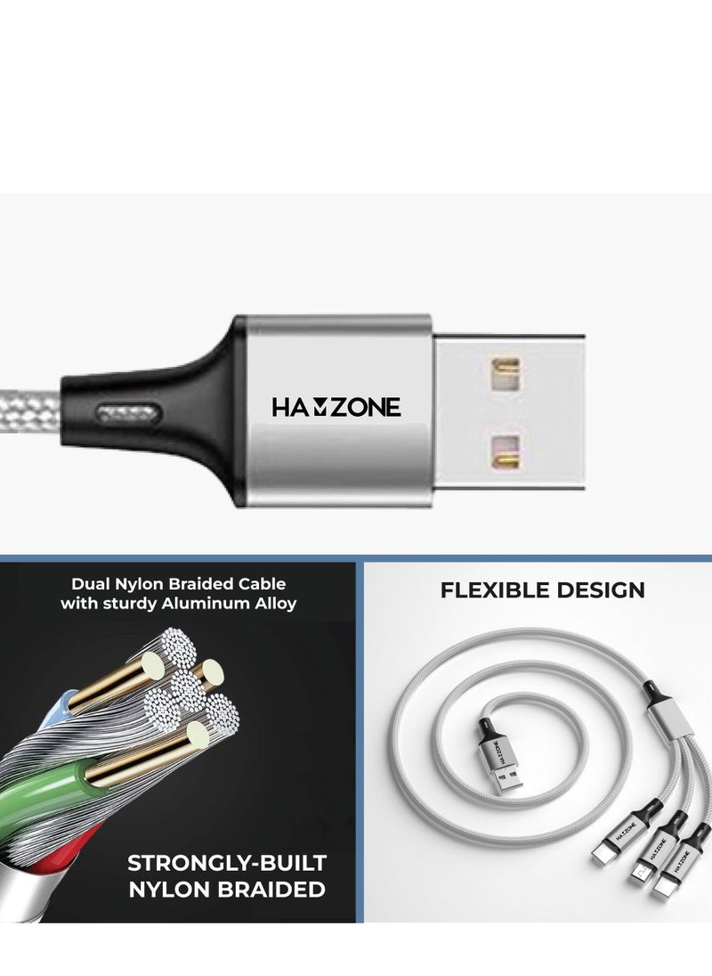 Hamzone - Hamzone 3 in 1 3A Fast Charging Cable - Image 1