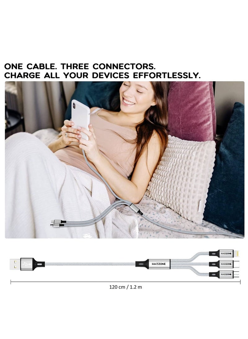Hamzone - Hamzone 3 in 1 3A Fast Charging Cable - Image 1