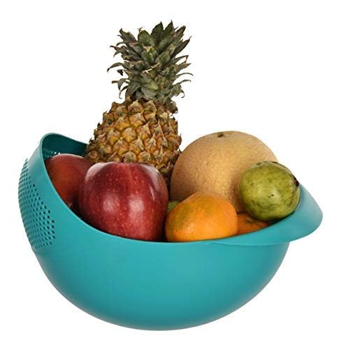 Clazkit Food Strainer Colander Fruit Basket Pasta Strainer Vegetable Strainer Kitchen Sieve Washing Bowl Unbreakable Color May Vary Plastic 113 x 18 x 241 Centimeters - Image 2