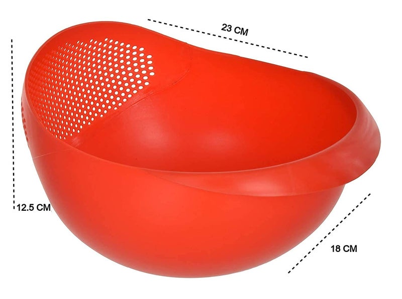 Clazkit Food Strainer Colander Fruit Basket Pasta Strainer Vegetable Strainer Kitchen Sieve Washing Bowl Unbreakable Color May Vary Plastic 113 x 18 x 241 Centimeters - Image 3