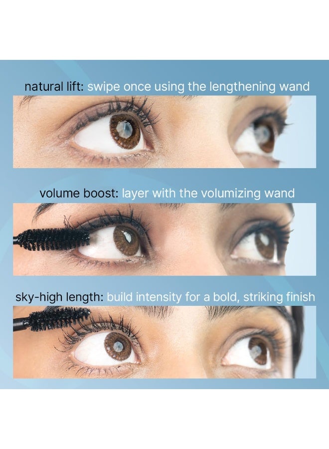 So True Sotrue Dark Spell 2-in-1 Prolong & Volumizing Mascara | Waterproof, Smudge-Proof & Long-Lasting | Intense Black Pigment with Panthenol & Biotin | 15ml - Image 4