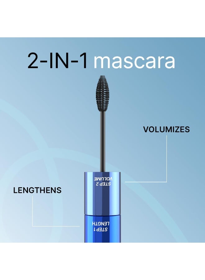 So True Sotrue Dark Spell 2-in-1 Prolong & Volumizing Mascara | Waterproof, Smudge-Proof & Long-Lasting | Intense Black Pigment with Panthenol & Biotin | 15ml - Image 2