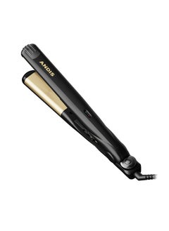 67695 Professional Curved Edge 1Inch 450ºf High Heat Tourmaline Nanoceramic Hair Flat Iron With Dual Voltage And Auto Shutoff Frizzfree Ceramic Hair Straightener Black/Gold