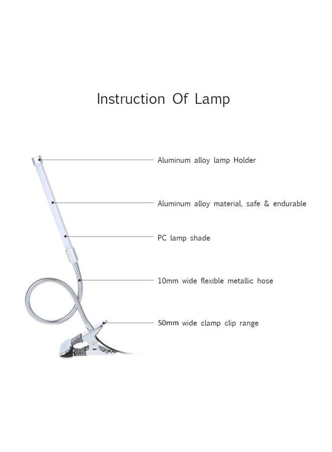 NIBEMINENT Adjustable LED Table Lamp White - Image 5