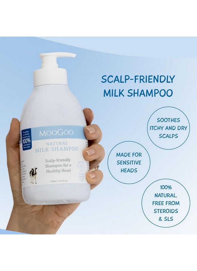 مووجوو MooGoo شامبو الحليب للشعر الجاف 500 مل/16.9 أونصة سائلة. أوقية.  - Image 2