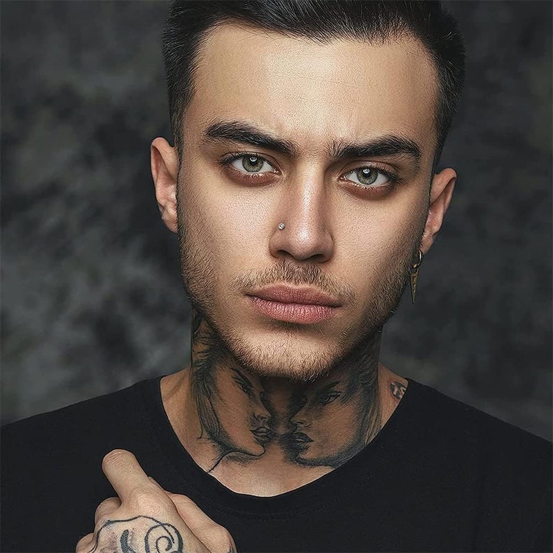 Luckam Hypoallergenic Stainless Steel Nose Studs - L Shaped Nose Rings for Men & Women, 1.5mm, 2mm, 2.5mm Nostrial Piercing Body Jewelry - Image 5