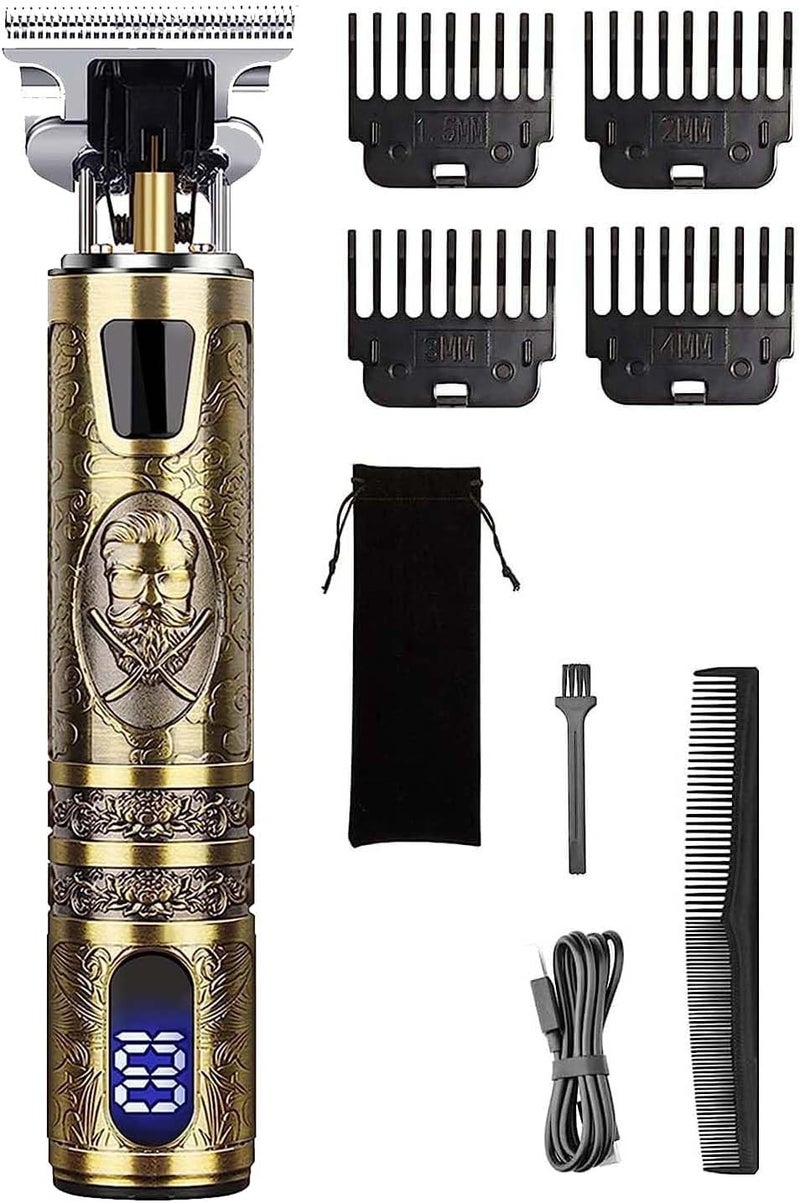 Excefore Beard Trimmer for Mens, Rechargeable Electric Hair Clippers with LCD Screen, Titanium Precision T Blade Trimmer for Families and Barber Gift - Image 1