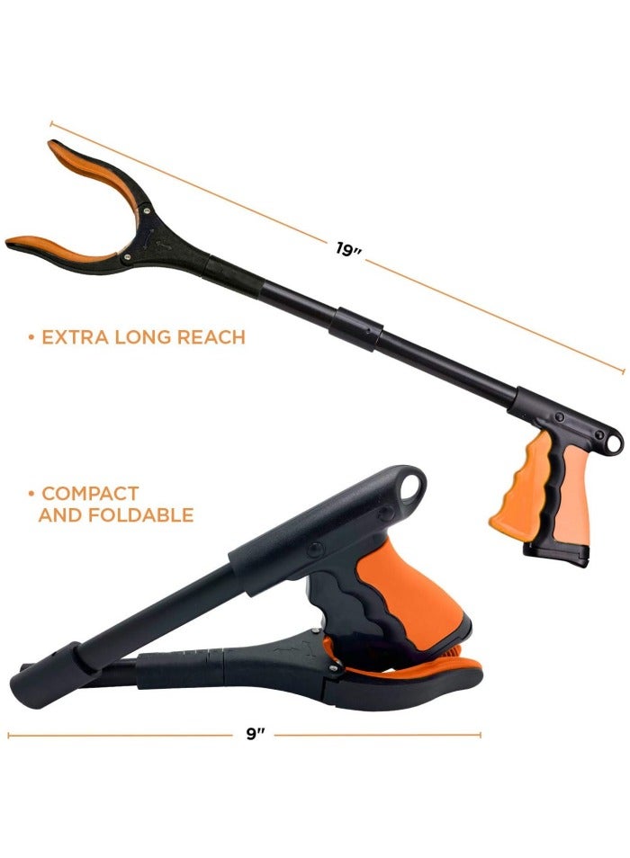 Foldable Grabber Tool - Magnetic Tip Reacher with Strong Grip | Heavy Duty Trash Picker | Mobility Aid for Elderly & Wheelchair Users  - Image 3