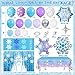 Winrayk 159Pcs Frozen Birthday Party Decorations for Girls Frozen Balloon Arch with Wonderland Backdrop Tablecloth Large Snowflake Balloon Sticker Princess Christmas Winter Wonderland Decorations - Image 4