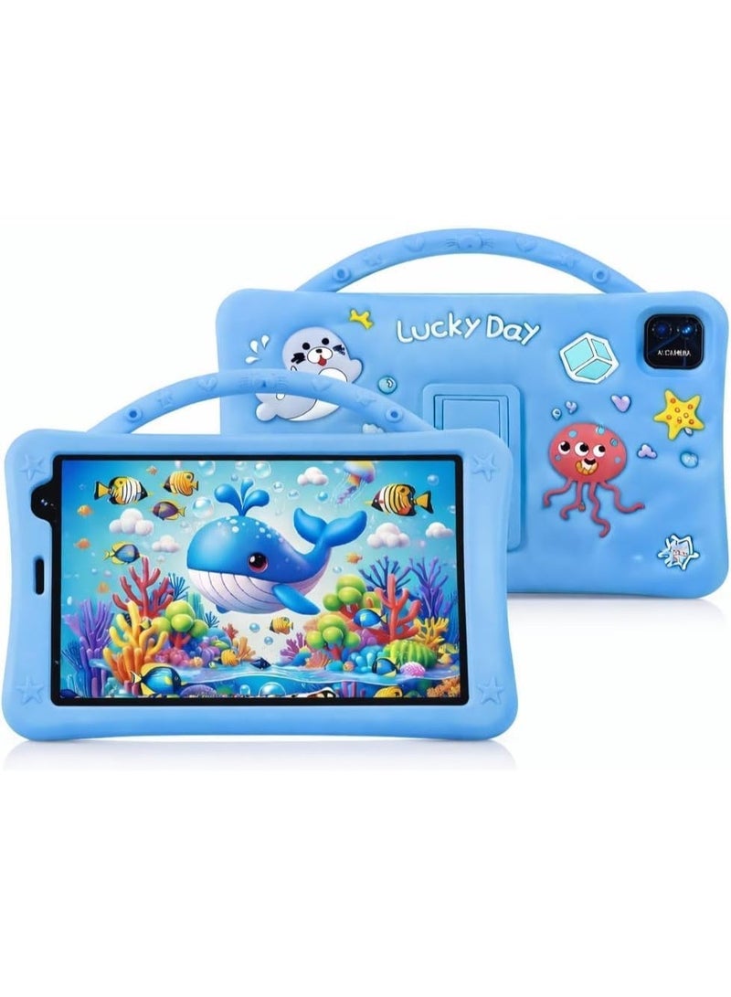 Dmarqa P801 Kids Tablet, 8 Inch HD 1280x800, Android 13, 8GB RAM, 512GB Storage, 5000mAh Battery, 5MP+8MP Camera, Dual SIM, Shockproof EVA Case change to arabic - Image 1