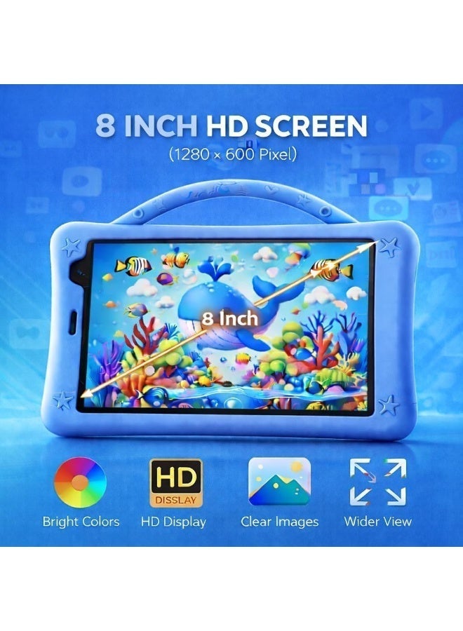 Dmarqa P801 Kids Tablet, 8 Inch HD 1280x800, Android 13, 8GB RAM, 512GB Storage, 5000mAh Battery, 5MP+8MP Camera, Dual SIM, Shockproof EVA Case change to arabic - Image 5