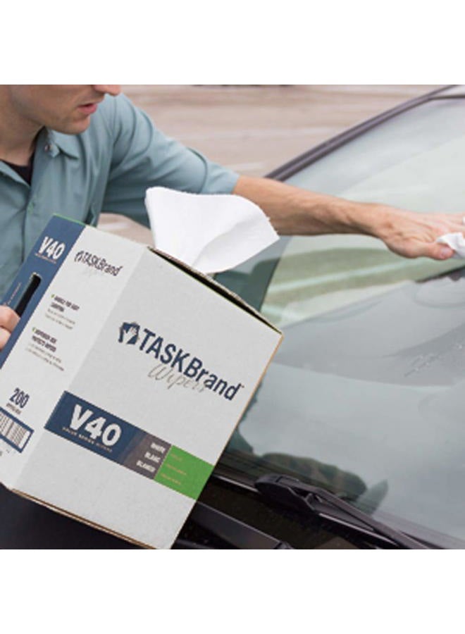 TaskBrand N-V040CGW Center Pull Wipers White 10 x 12 (Roll of 200) - Image 3