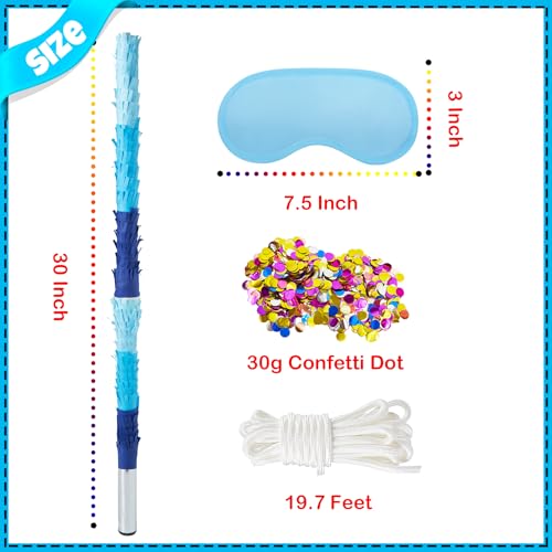 PCFING 30 Inch Piata Stick Kit Blue Very Sturdy Will Not Break Suitable for Boys Girls Adults Can Have Fun at Any Party - Image 5