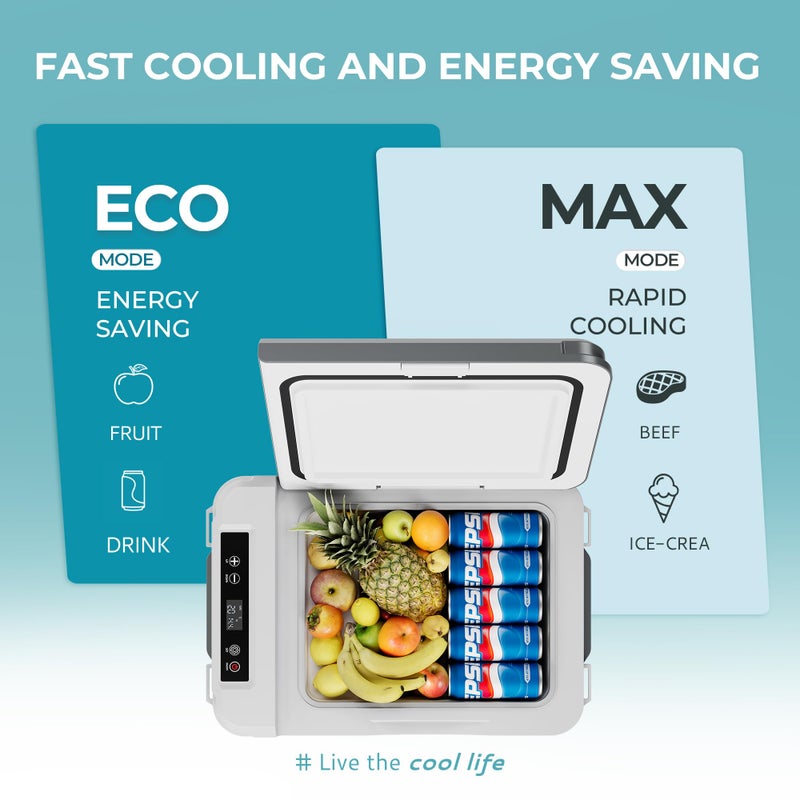 EUHOMY 12 Volt Refrigerator, 11 Quart (10L) Compressor Electric Cooler APP Control, Car Fridge 12/24V DC & 100-240V AC, Car refrigerator -4â„‰~68â„‰, Portable Freezer for RV, Camping, Travel - Image 5