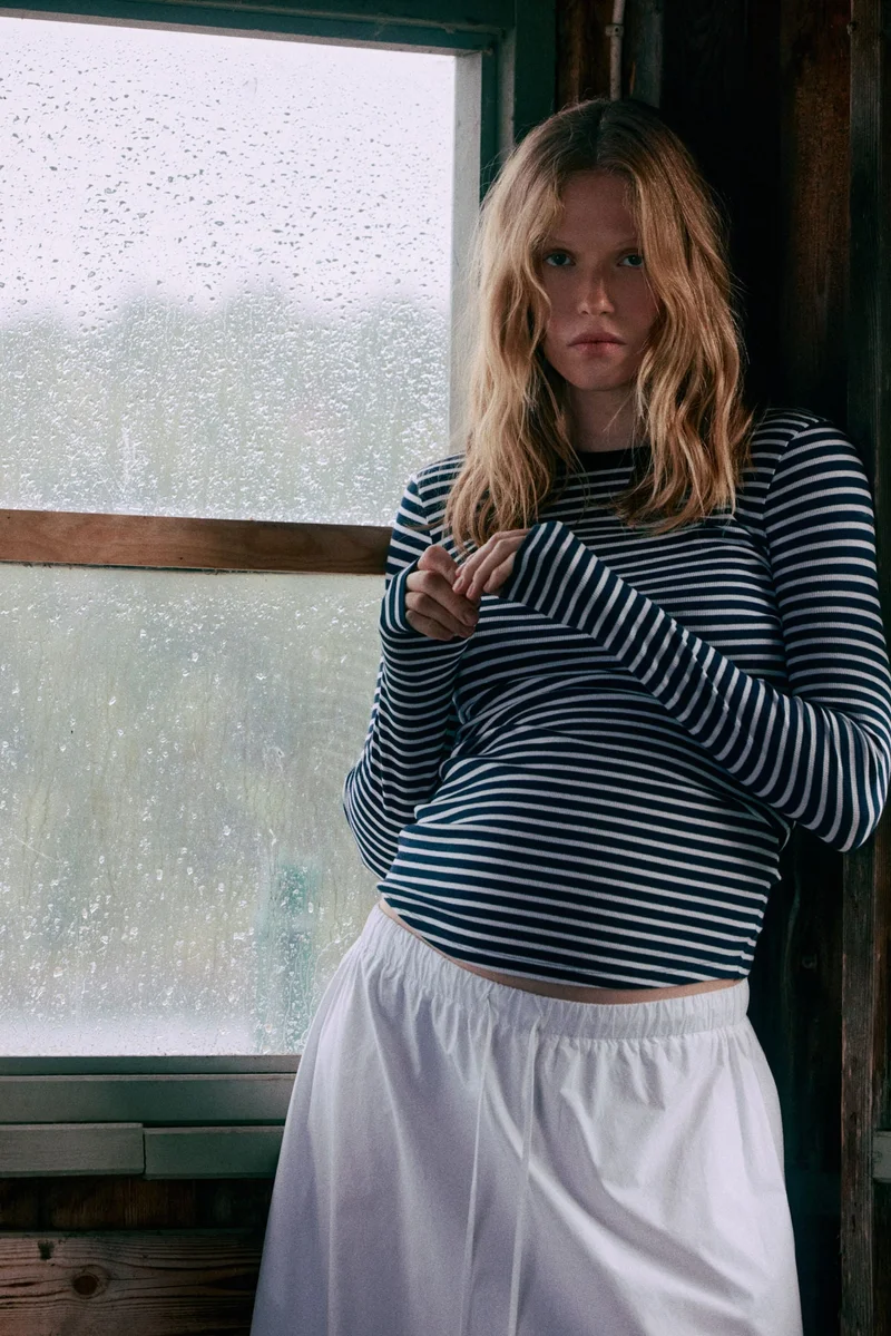 H&M MAMA Ribbed jersey top