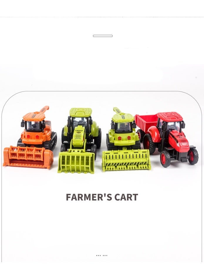 هالامودو 4 قطع من قطع الغيار مجموعة أدوات اللعب بالقصور القاصر لمركبة المزارع (مع جزازة مرج، وحاصدة، وجرار، وشاحنة خطاف) -نماذج محاكاة السيارة للأطفال الصبية، القصور القاصر المزود بأجزاء متحركة، ومواد بلاستيكية آمنة مقاومة للقصور، وألعاب تعليمية للعب الأدوار (15*7*7 سم) - Image 5