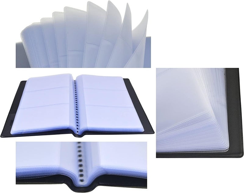CareTick 240 Business Card holder Book Business Name Card Organizer Professional Book PU Leather office Journal Credit Card Holder Book Slim Wallet for Men & Women (BCH-240) - Image 3