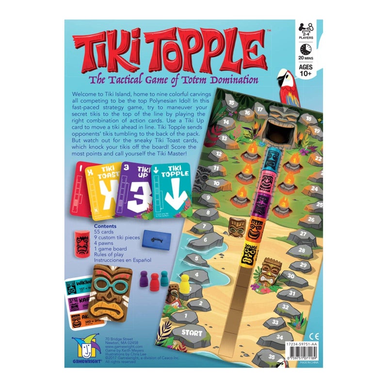Gamewright Tiki Topple - The Tactical Board Game of Totem Domination Board Game Multi-colored, 5" for ages 120 months to 180 months - Image 3