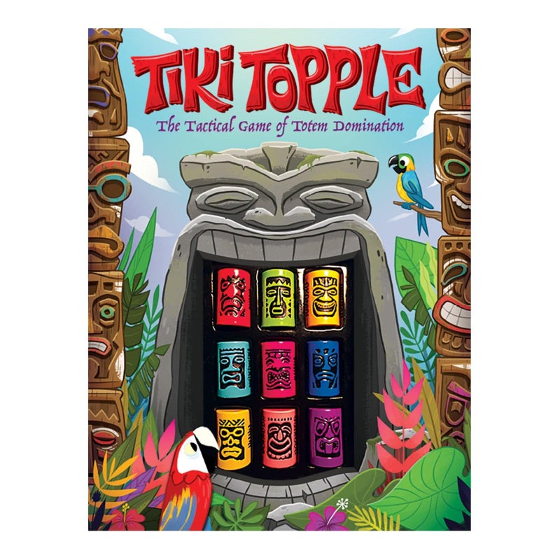Gamewright Tiki Topple - The Tactical Board Game of Totem Domination Board Game Multi-colored, 5" for ages 120 months to 180 months - Image 1
