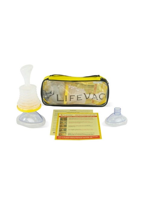 LifeVac Yellow Travel Kit - Portable Suction Rescue Device, First Aid Kit for Kids and Adults, Portable Airway Suction Device for Children and Adults