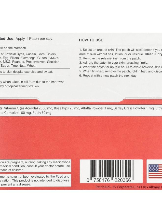 PatchAid لصقات فيتامين سي بلس 30 لصقة - Image 2