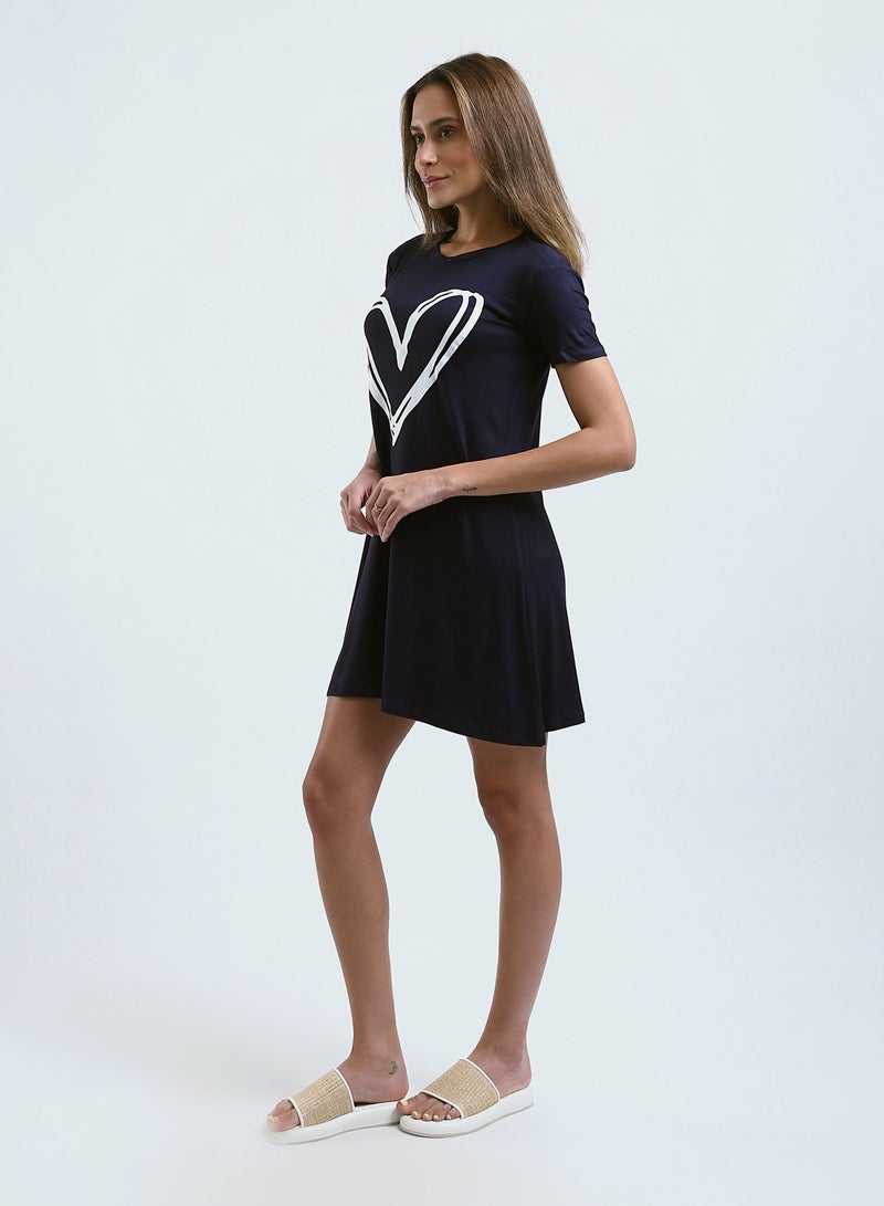 Mesery Sleepshirt Cotton Short Sleeves Printed  - Image 2