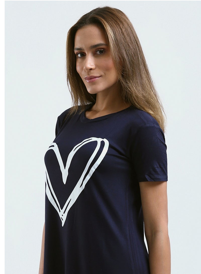 Mesery Sleepshirt Cotton Short Sleeves Printed  - Image 4