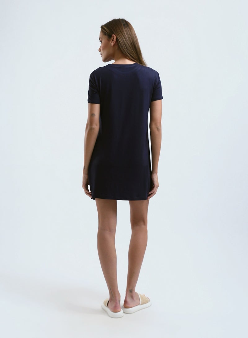 Mesery Sleepshirt Cotton Short Sleeves Printed  - Image 3