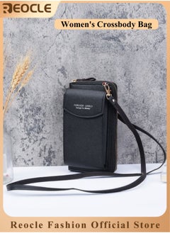 REOCLE Women's Crossbody Bag Leather Cell Phone Purse Wallet Clutch Wallet with Credit Card Slots & Large Capacity Multifunctional Shoulder Bag  - Image 1