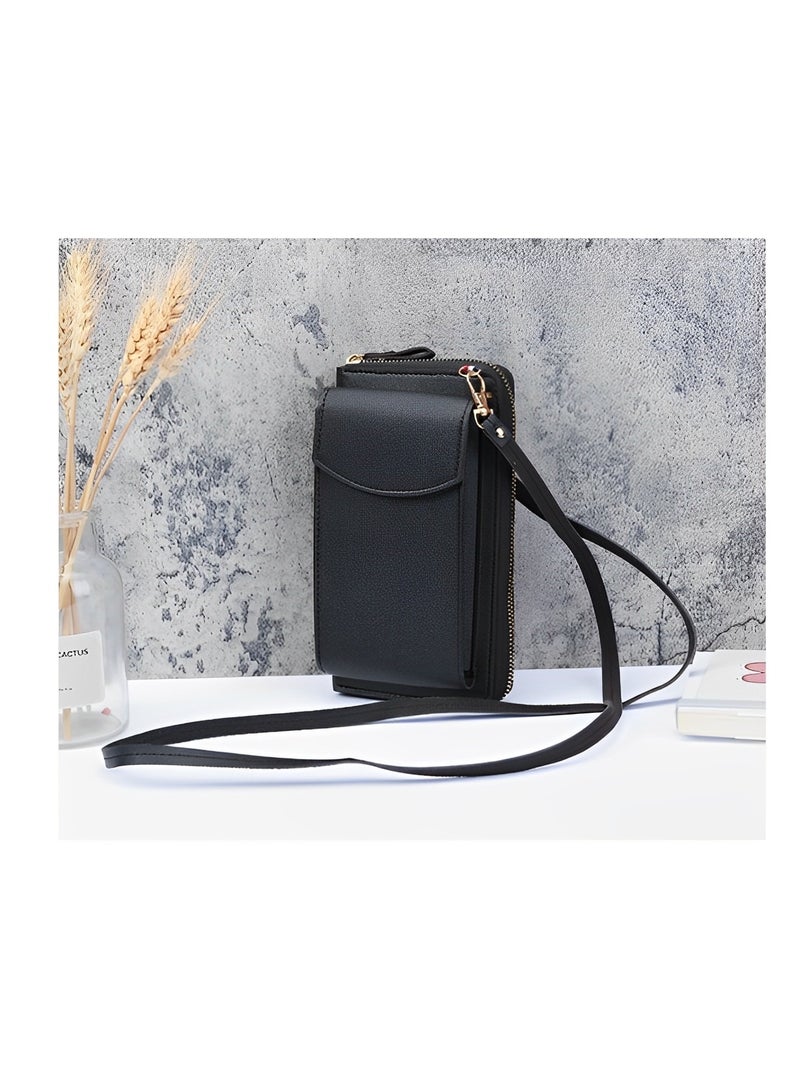 REOCLE Women's Crossbody Bag Leather Cell Phone Purse Wallet Clutch Wallet with Credit Card Slots & Large Capacity Multifunctional Shoulder Bag  - Image 2