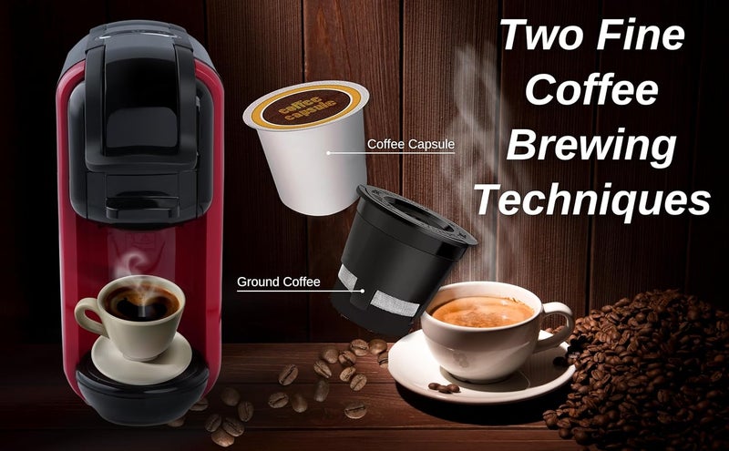KLIKONIX 1450W 3-in-1 Multifunction Espresso Capsule Coffee Machine, 600 ml Capacity, Black - Image 3