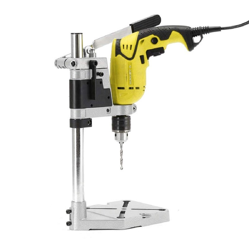 MAHARAJ Galaxy Drill Machine Stand for Hand Drill Bench Clamp Drill Press Floor Table Stand Workbench Repair Tool for Drilling Collet Workshop Single Hole Aluminum base DRILL NOT INCLUDED  - Image 1