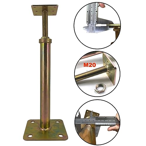 ASTAMOTOR 6 PCS House Floor Jacks Post Pole for Leveling, 11" - 16" Height Range, 6 ton Min and Max Height Capacity, Galvanized, 6 Pack - Image 5