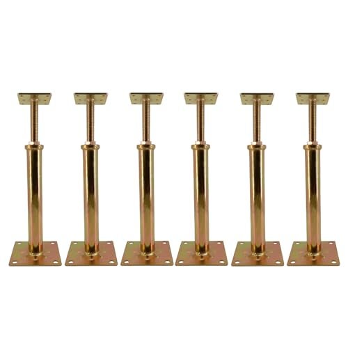 ASTAMOTOR 6 PCS House Floor Jacks Post Pole for Leveling, 11" - 16" Height Range, 6 ton Min and Max Height Capacity, Galvanized, 6 Pack - Image 1