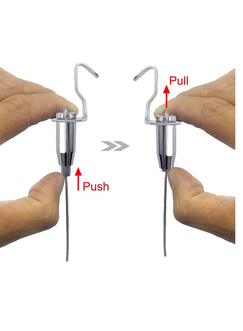 SYOSI Picture Hanging Kit, Adjustable Picture Hanging Wire Kit, Art Picture Display Kit for Wall Picture Exhibition Art Gallery Stainless Picture Molding Hangers Nylon Steel Cable(10 Pcs/1 Meter） - Image 2