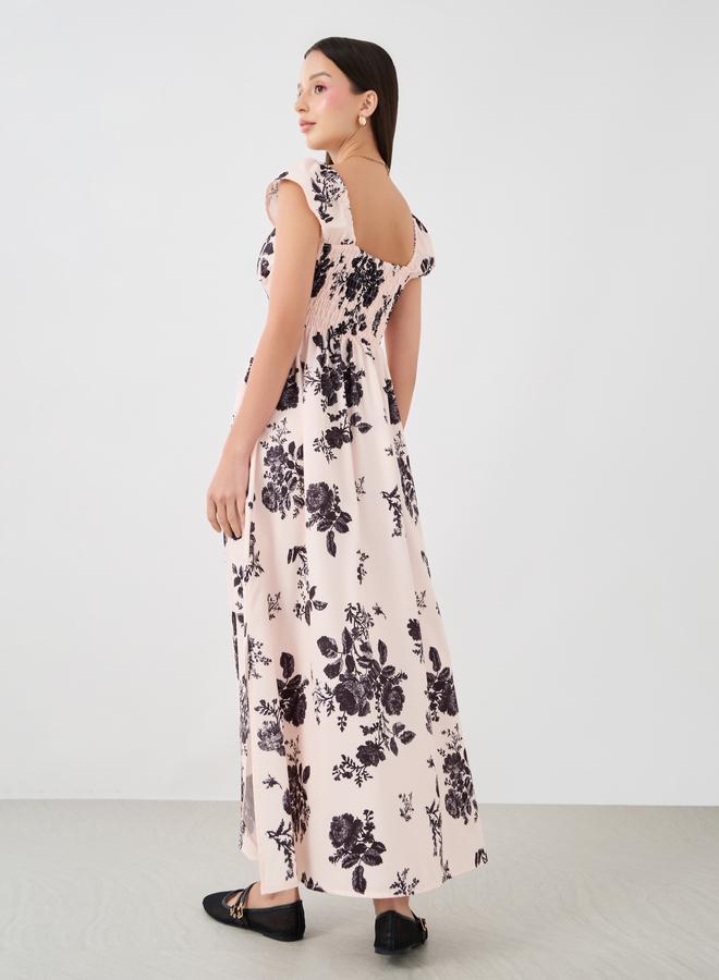 تايك تو فستان ماكسي مطرز بالزهور - Image 4