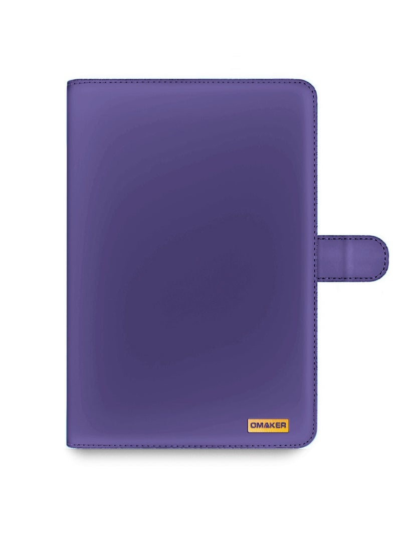 OMAKER PU Leather Magnetic Closure Flip Case Cover For Lenovo Tab M9 4G 2022 Purple - Image 5