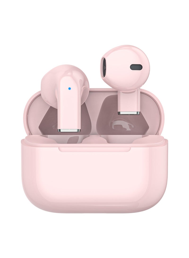 سماعات أذن لاسلكية صغيرة بتقنية بلوتوث 5.4، توفر 3 ساعات من وقت التشغيل، بتصميم شبه داخل الأذن، مع كابل USB إلى Type-C، باللون الأبيض. - Image 2