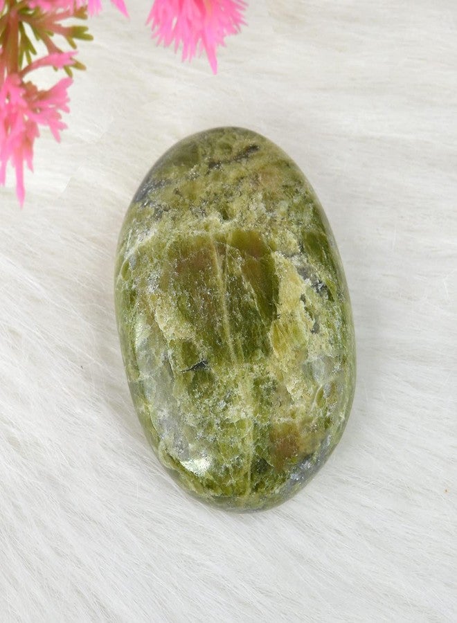 Crystu Natural Serpentine Palm Stone for Relaxation, Meditation and Crystal Healing Gemstones Big Size 5 CM - Image 3