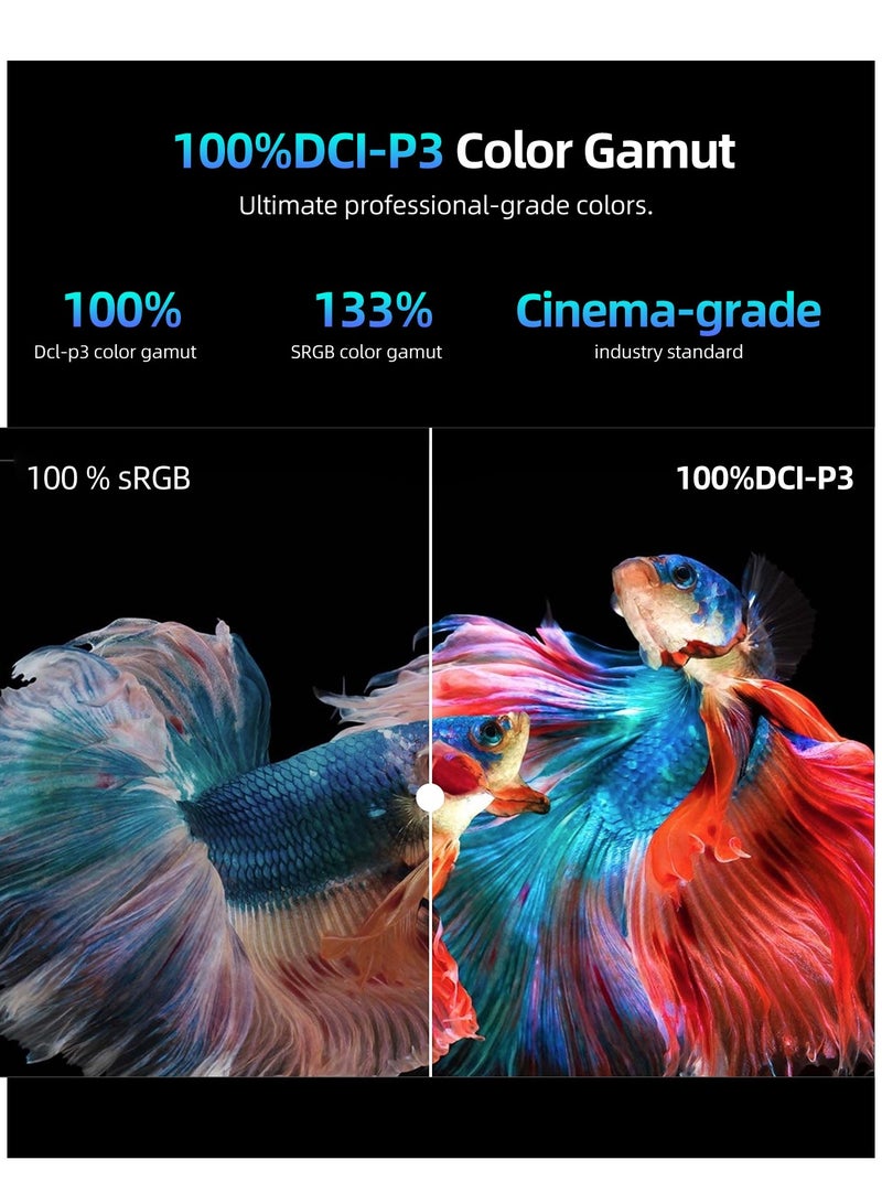 أوبيرفكت شاشة محمولة من UPERFECT مقاس 18 بوصة 120 هرتز 2560*1600P QHD IPS IHD IPS USB C ومنفذ HDMI صغير، شاشة ثانية رفيعة للغاية للكمبيوتر المحمول/الهاتف/وحدة التحكم في الألعاب، قابلة للتركيب على VESA - Image 5