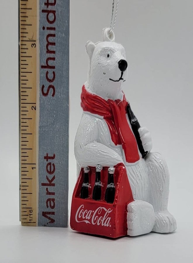 كورت أدلر زينة على شكل دب قطبي من كوكاكولا من تصميم كورت أدلر مع علبة من 6 زجاجات - Image 5