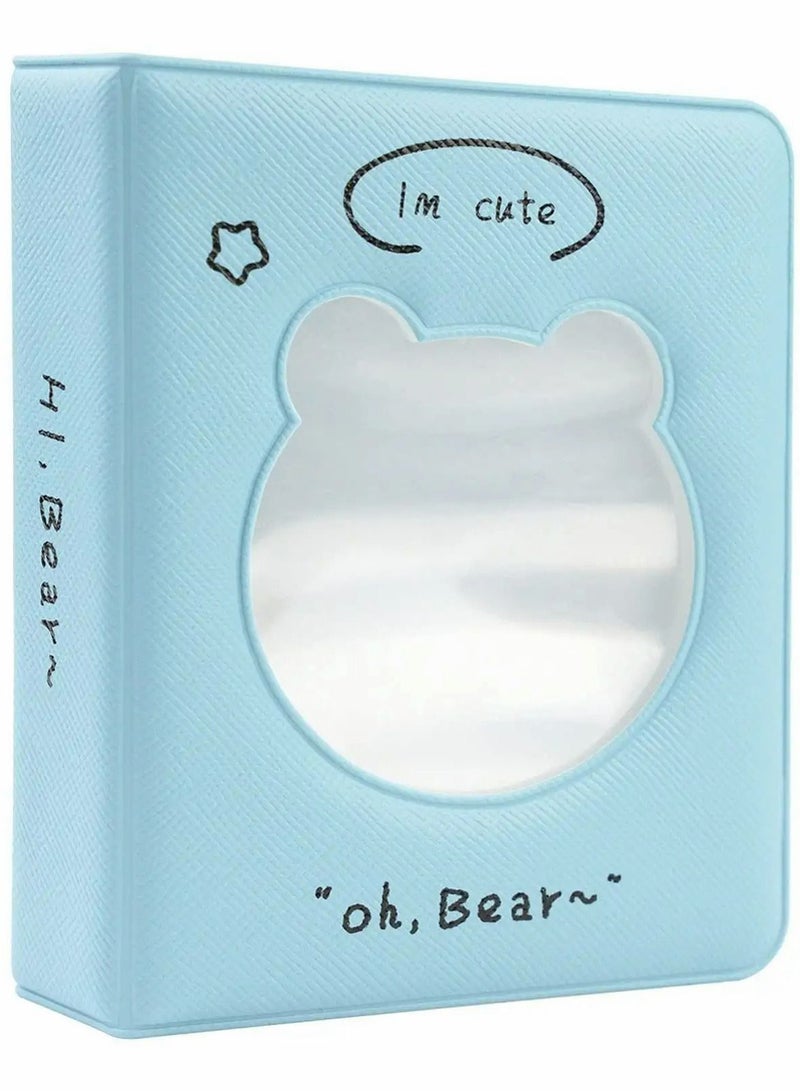 3 Inch Mini Photo Album Kpop Photocard Binder, Bear Hollow Holder Book, Business Card Book Holder, Sleeves 36 Pockets  - Image 1