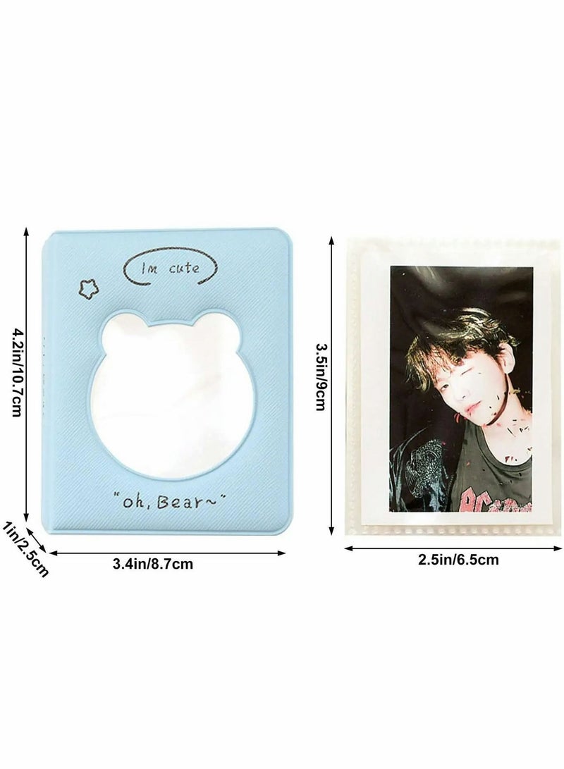 3 Inch Mini Photo Album Kpop Photocard Binder, Bear Hollow Holder Book, Business Card Book Holder, Sleeves 36 Pockets  - Image 3